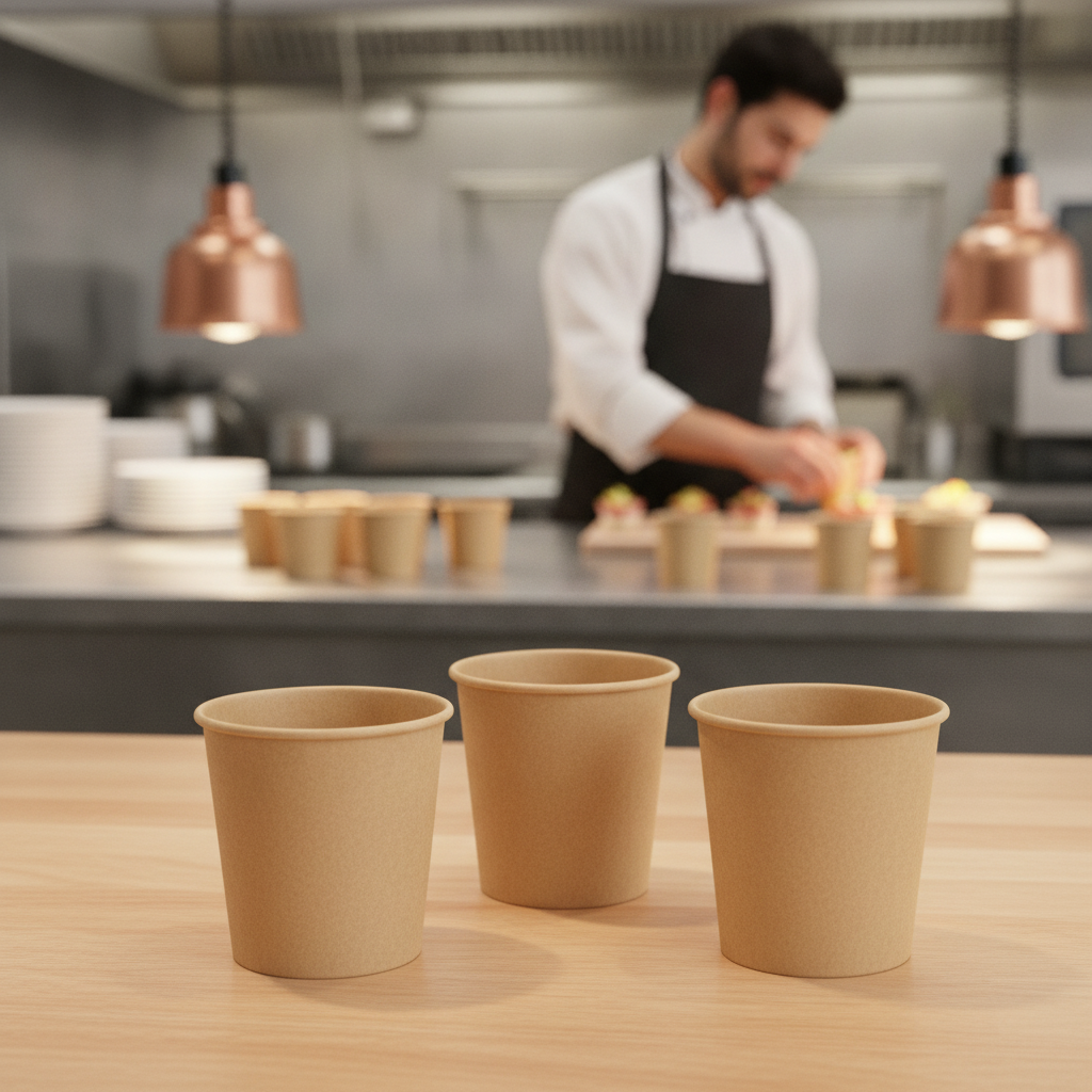 Paper Recyclable Portion Pots 100ml for Eco-Friendly Serving (Pack of 1000)
