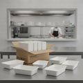 Moulded Fibre Takeaway Trays 500ml for Food-to-Go Service (Pack of 500)