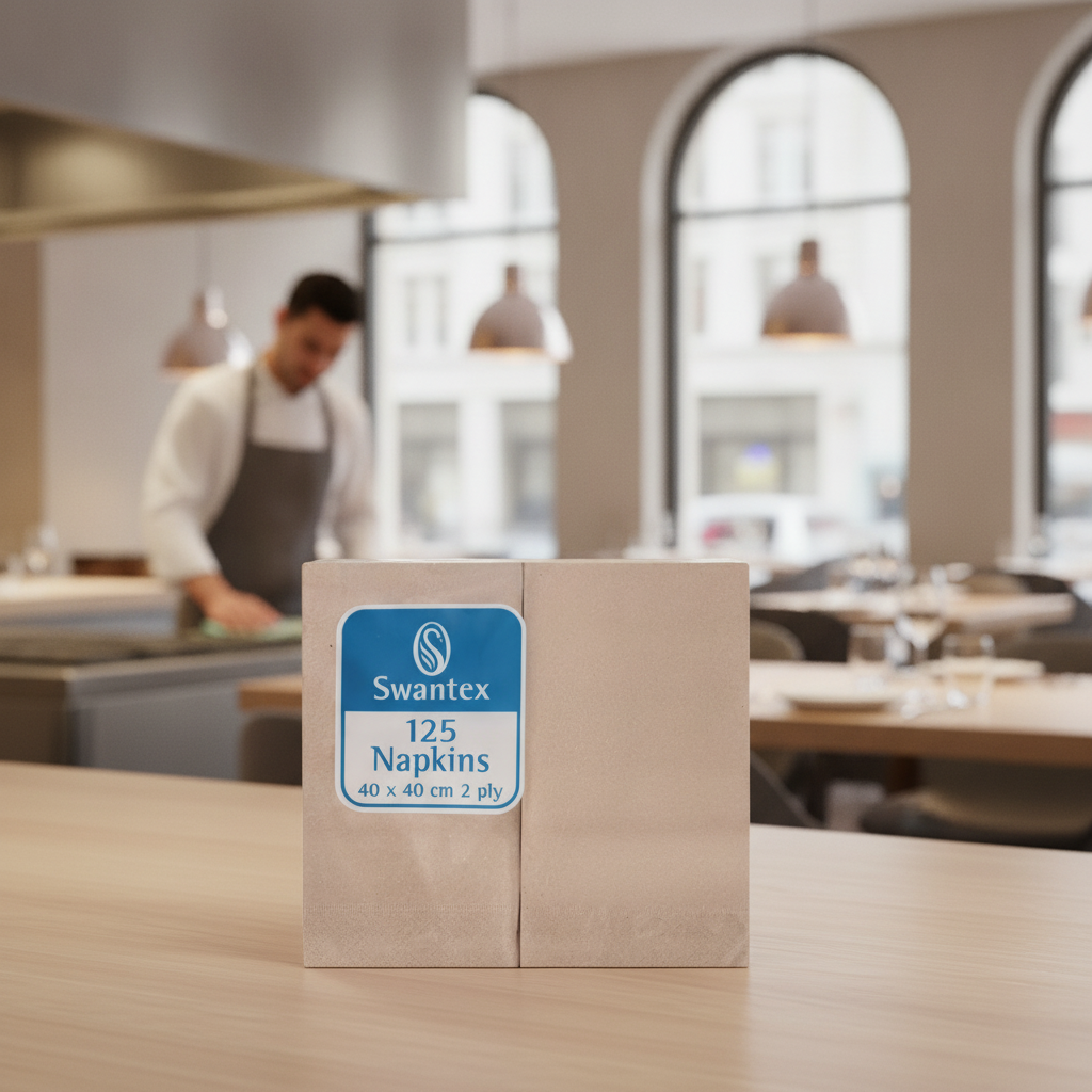 Recycled Paper Dinner Napkins 40x40cm for Food Service (Pack of 2000)