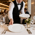 Plates Gold Bone China for Elegant Dining (Pack of 12)