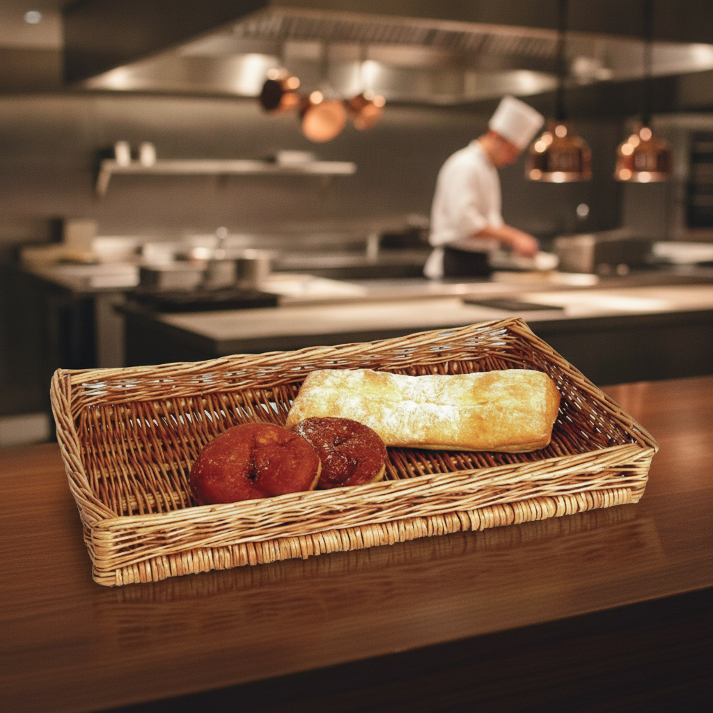 Wicker Counter Display Basket 510mm for Serving & Display