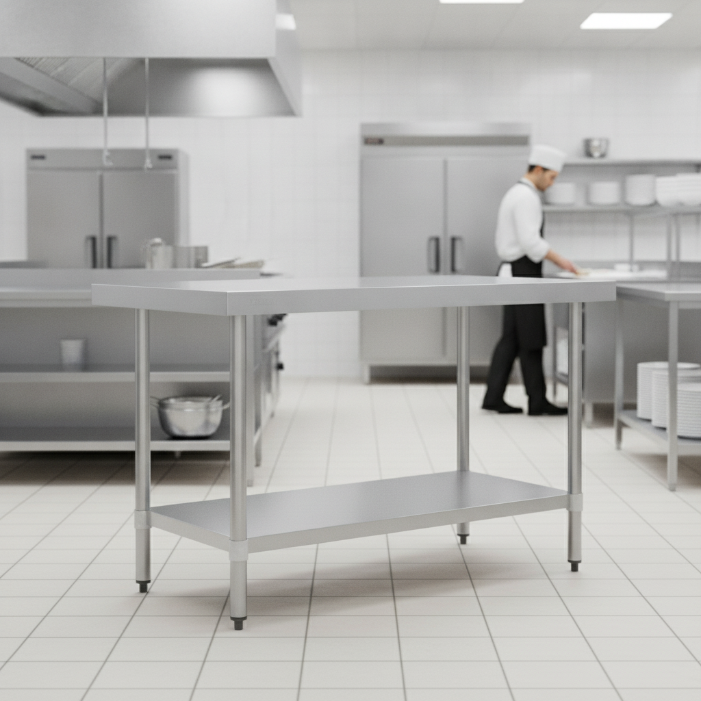Stainless Steel Prep Table 1200mm for Back-of-House Use