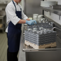 Polypropylene Beige Camrack with 16 Compartments for Safe Glass Transport
