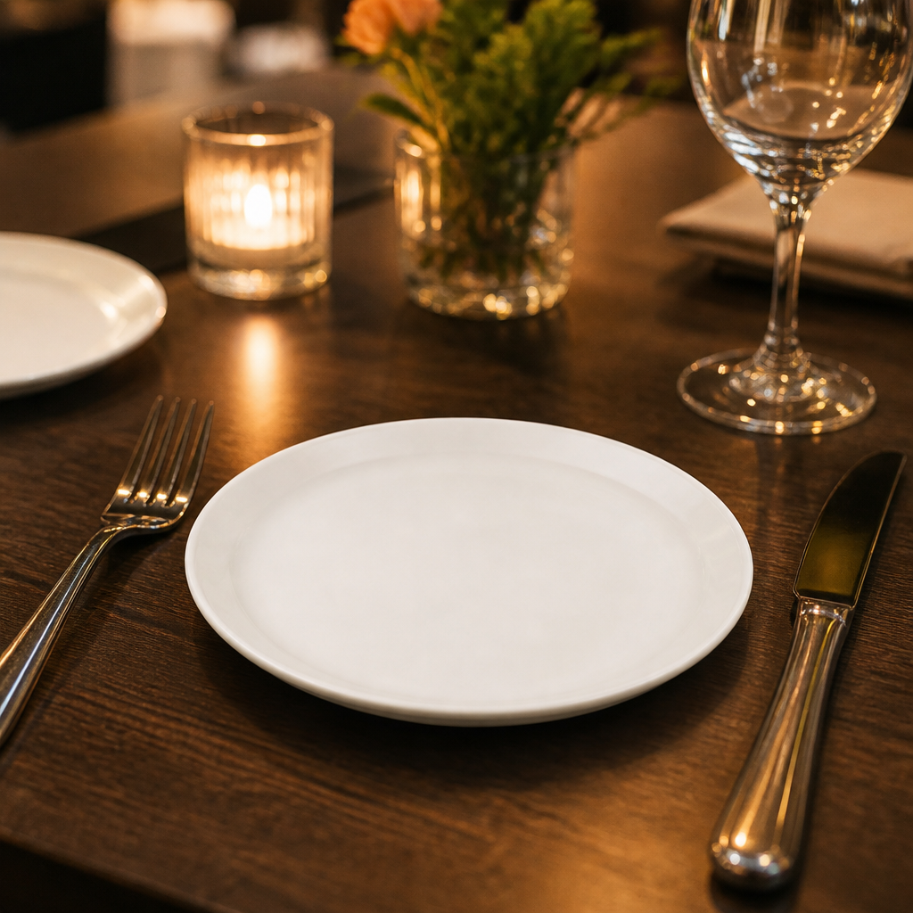 Round Trays 155mm Fine China for Upscale Dining (Pack of 12)