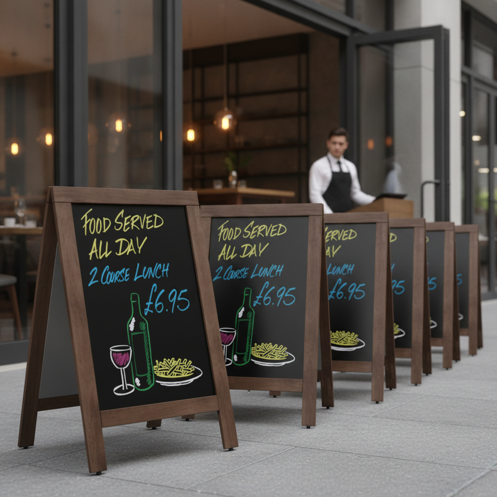 Melamine Large Pavement Board for Outdoor Displays (Set of 8)