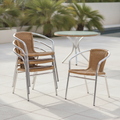 Aluminium and PE Wicker Chairs 735x530mm for Indoor & Outdoor Use (Pack of 4)