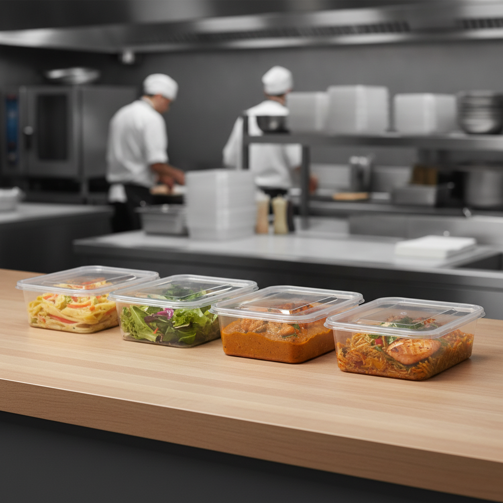 Polypropylene Microwavable Containers 650ml for Takeaway Use (Pack of 250)