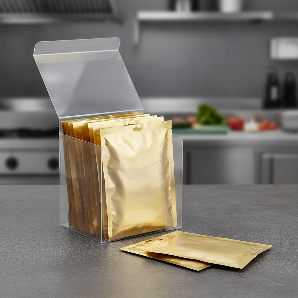 PET Gold Vacuum Pouches for Food Storage (Pack of 100)