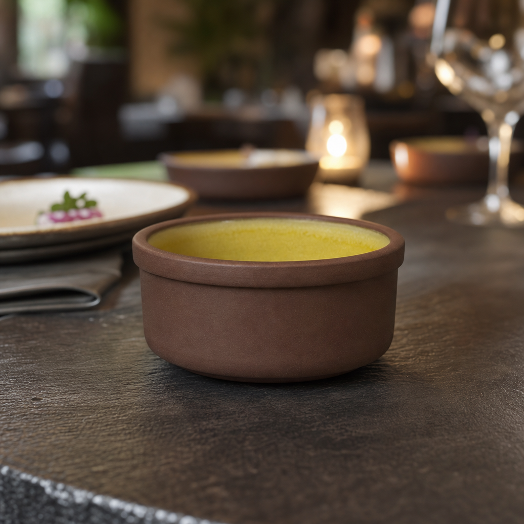 Vitrified Stoneware Spice Saffron Bowls 120mm for Restaurant Dining - Pack of 12