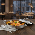 Stainless Steel Double Handle Serving Dish 180mm for Table Service