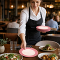 Slimline Plates 157mm Pink Porcelain for Cafés & Restaurants (Pack of 36)