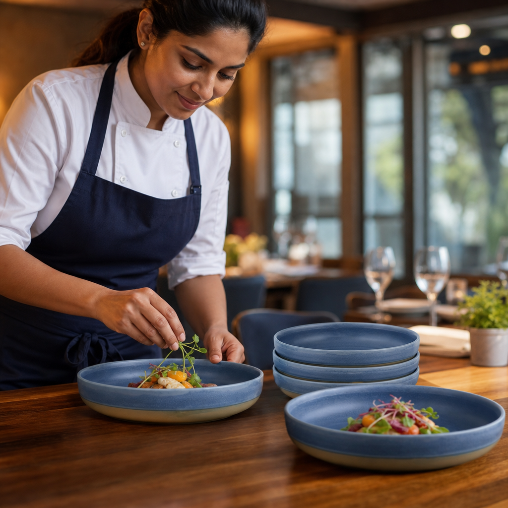 Walled Bowls 850ml Vitrified Stoneware for Stylish Dining (Pack of 6)