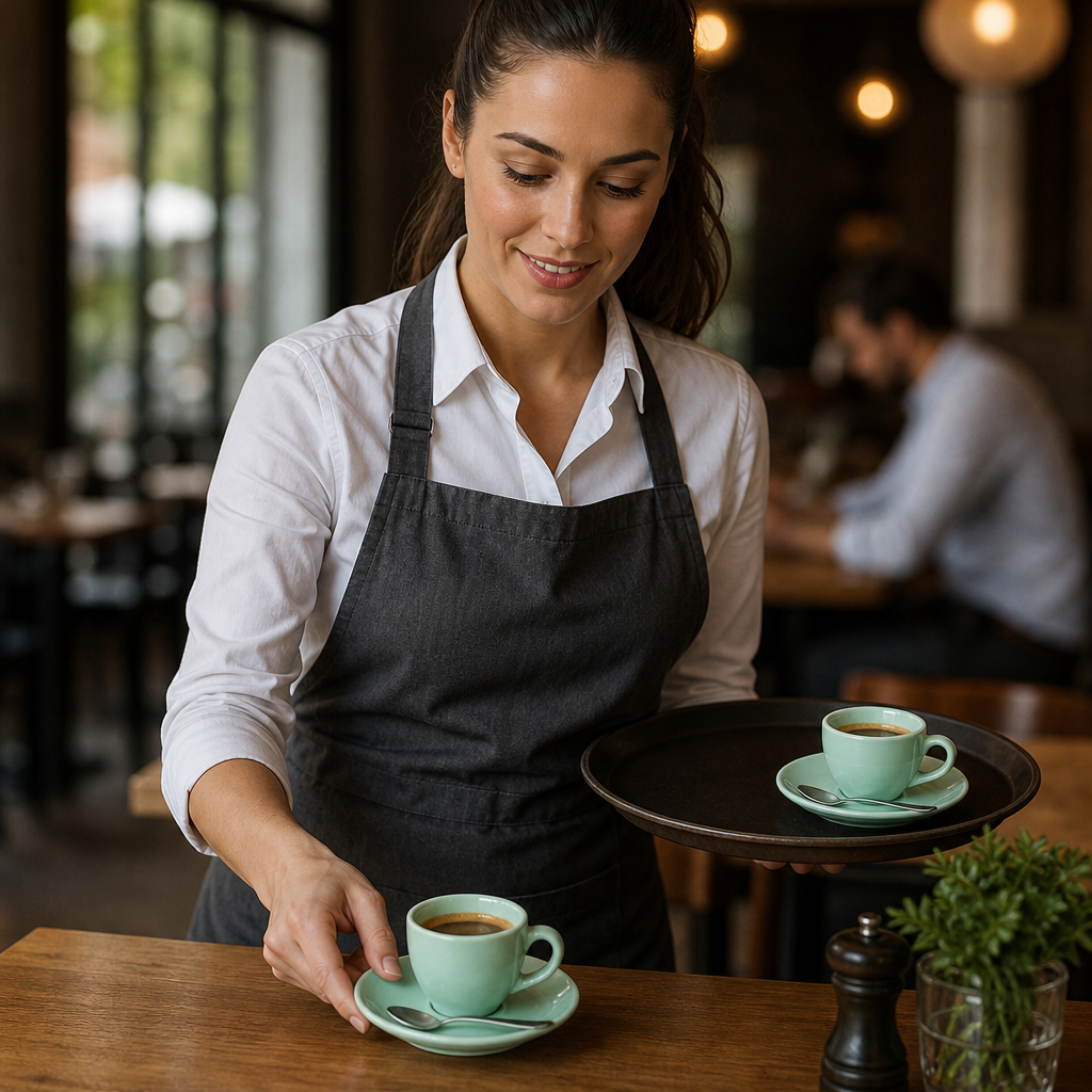 Espresso Saucers 158mm Aqua Stoneware for Cafés (Pack of 12)