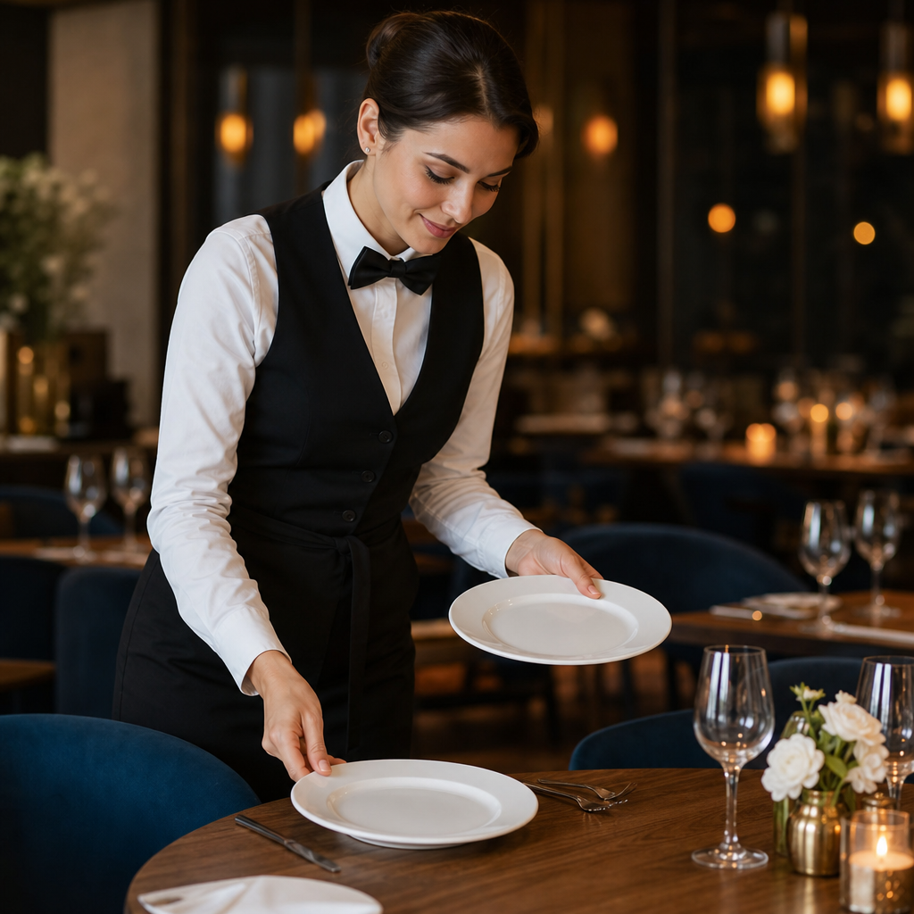 Wide Rimmed Plates 228mm Porcelain for Catering Events (Pack of 12)