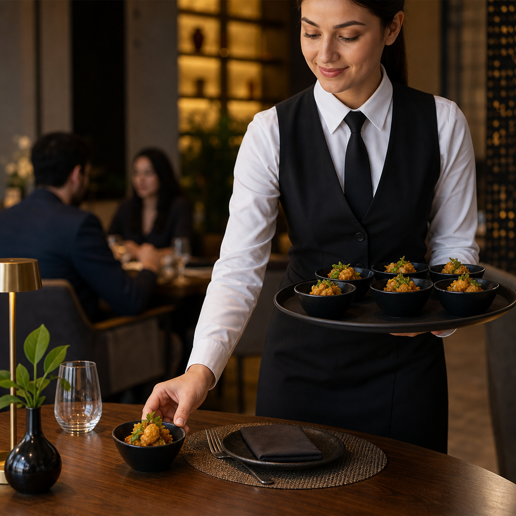 Snack Bowls 341ml Black Porcelain for Event Dining (Pack of 12)