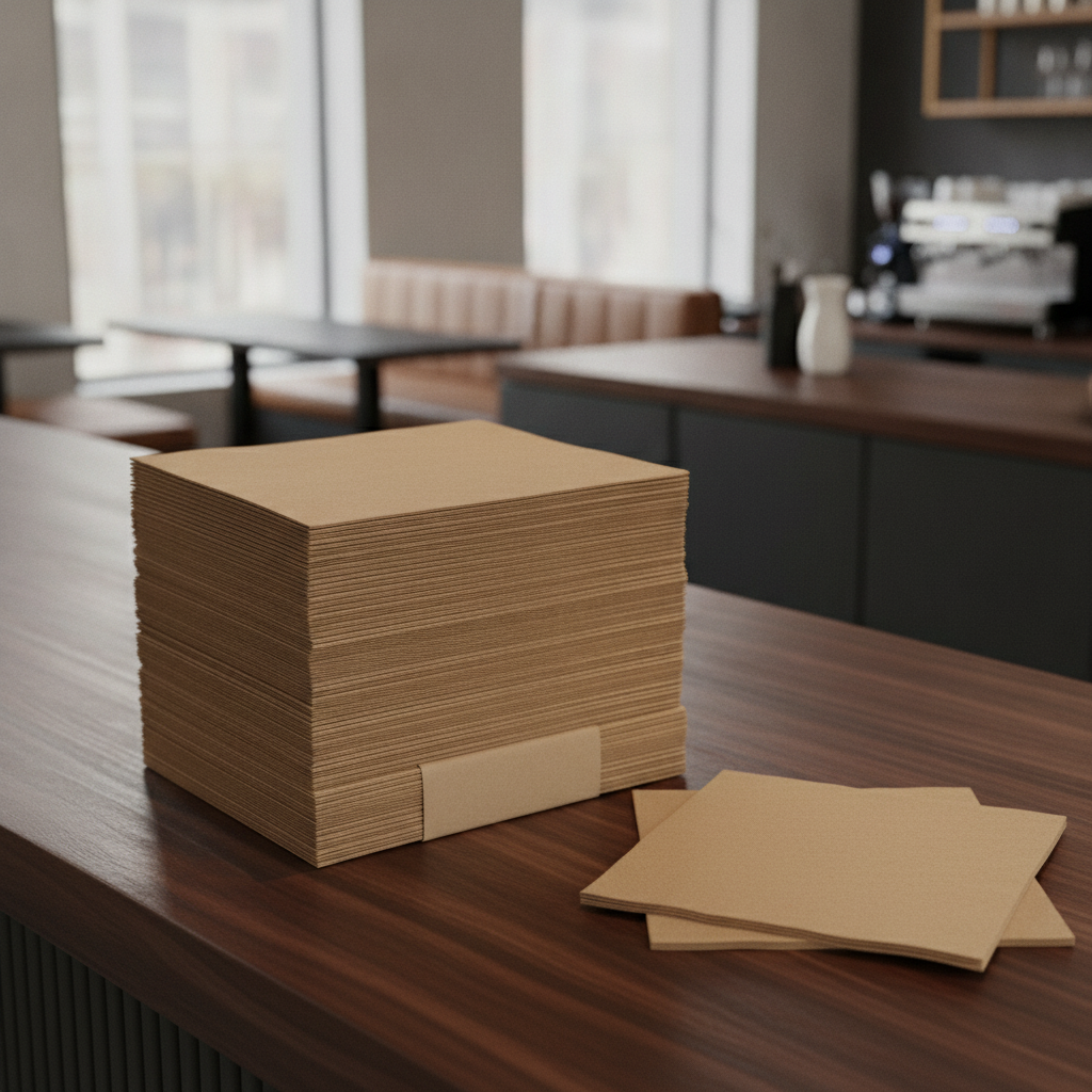 Recycled Paper Dinner Napkins 40x40cm for Bars & Cafés (Pack of 2000)