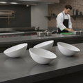 Melamine Tilted Buffet Bowls 1.3L for Catering & Hospitality (Pack of 4)