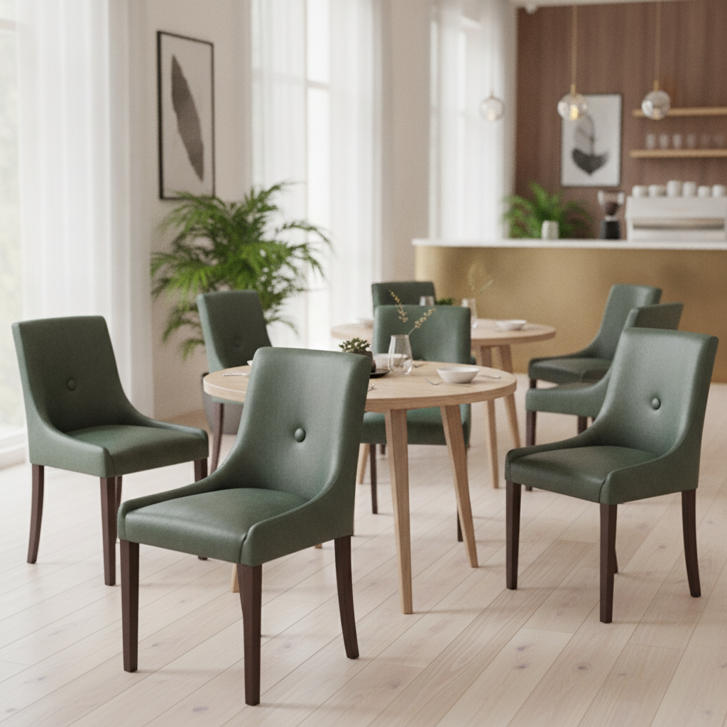 Rubber Wood Bath Dining Chair 870x460mm for Restaurants & Cafés (Pack of 6)