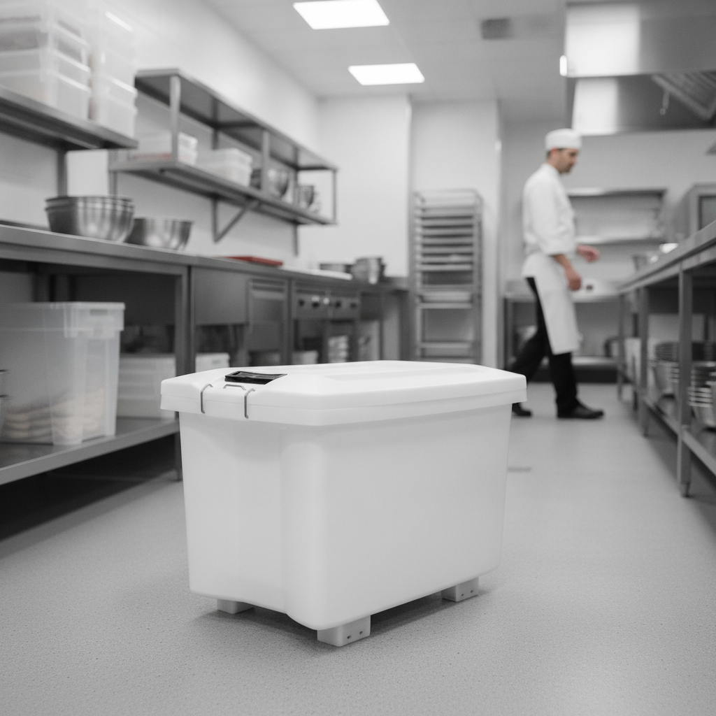 Wheeled Food Storage Container 70-90L for Food Preparation