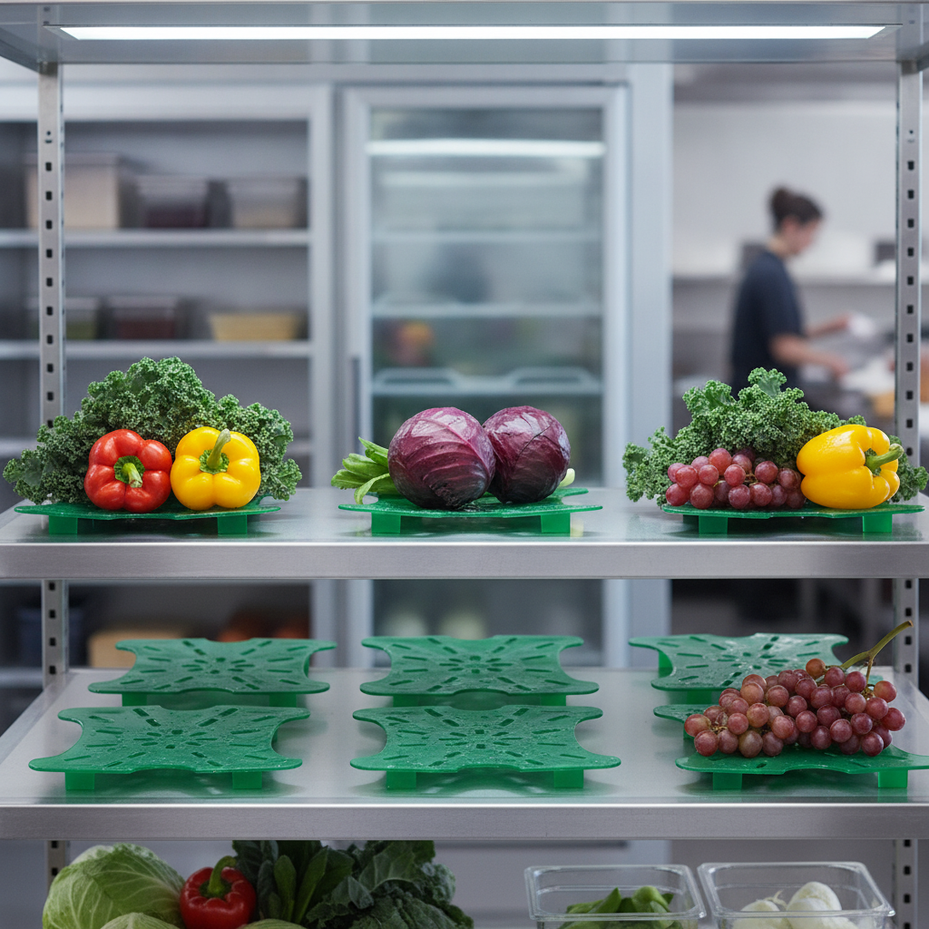 Polycarbonate Drain Shelf for Fresh Produce Storage (Pack of 6)