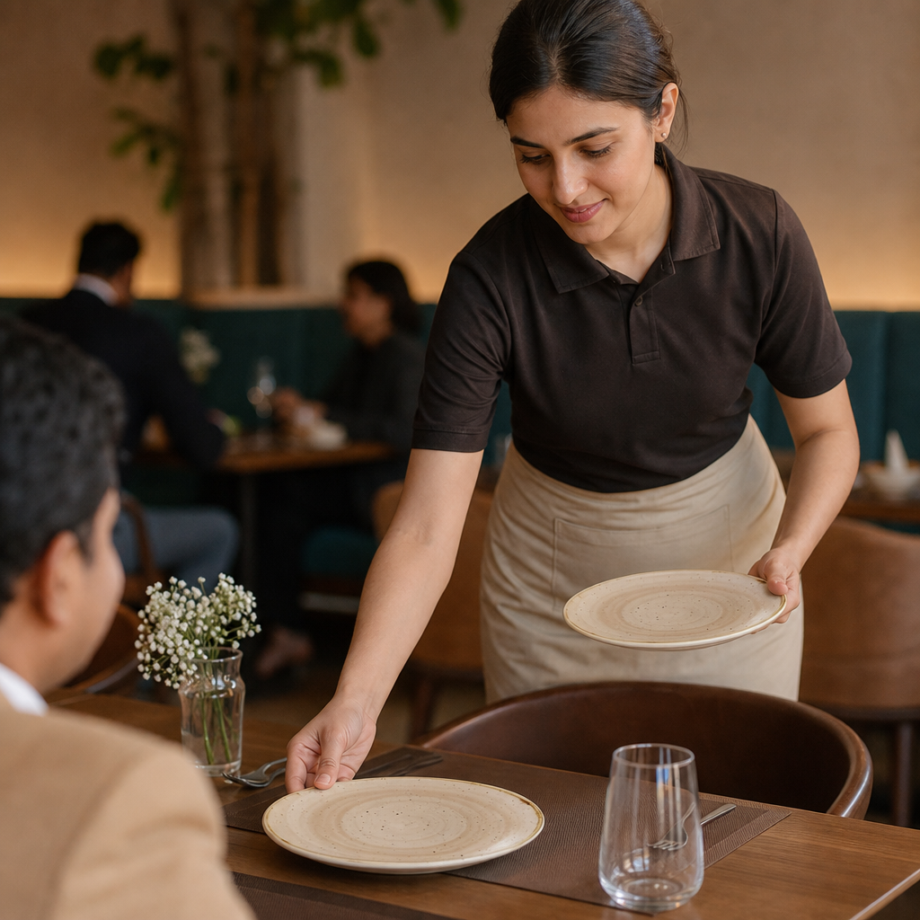 Oval Coupe Plate Cream Vitrified Ceramic for Restaurants (Pack of 12)