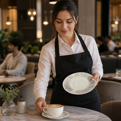 Cappuccino Saucers 156mm Pink Vitrified Ceramic for Everyday Use (Pack of 12)