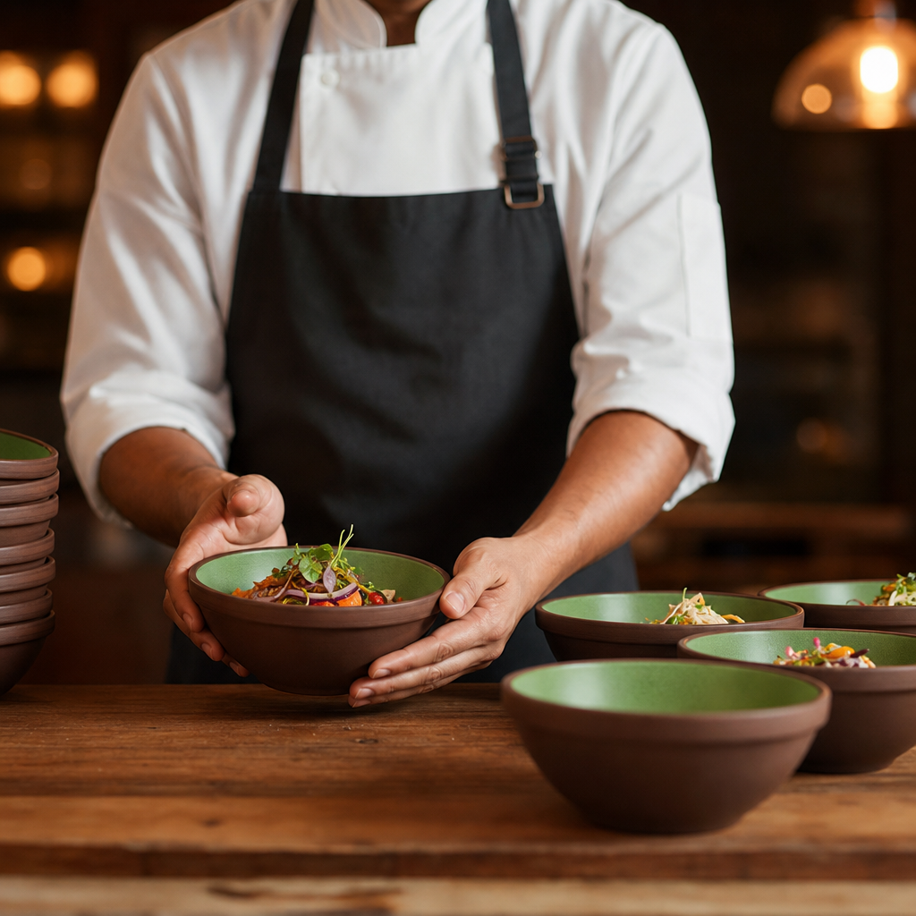 Bowls 152mm Vitrified Stoneware for Restaurant Dining (Pack of 12)