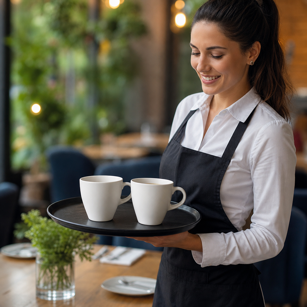 Tulip Cups 340ml Ceramic for Coffee Service (Pack of 12)