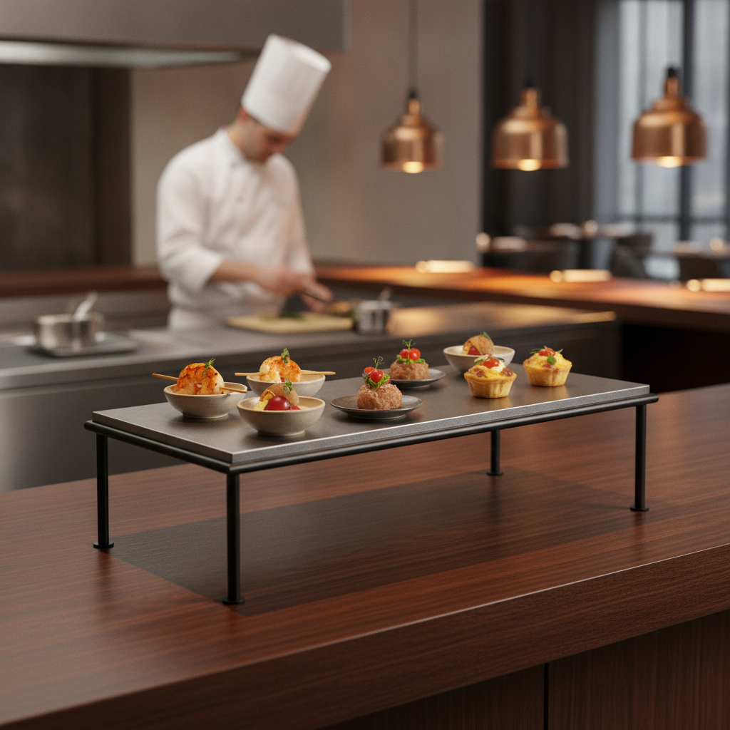 Stainless Steel Rectangular Riser 610x280mm for Foodservice Presentation