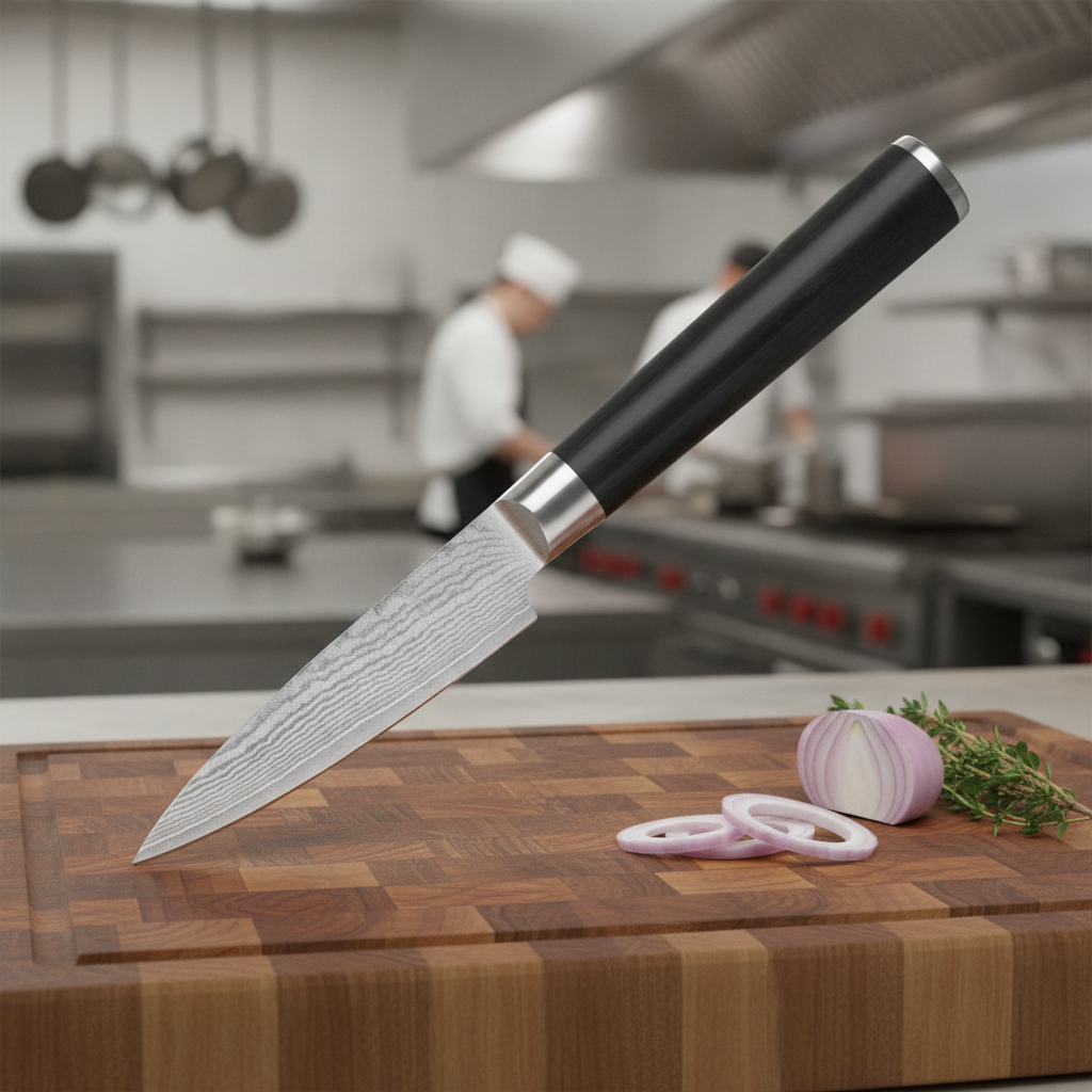 High Carbon Stainless Steel Paring Knife 9cm for Professional Kitchens