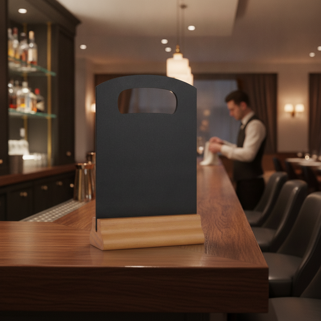 Wood Freestanding Table Top Blackboard for Restaurants & Pubs