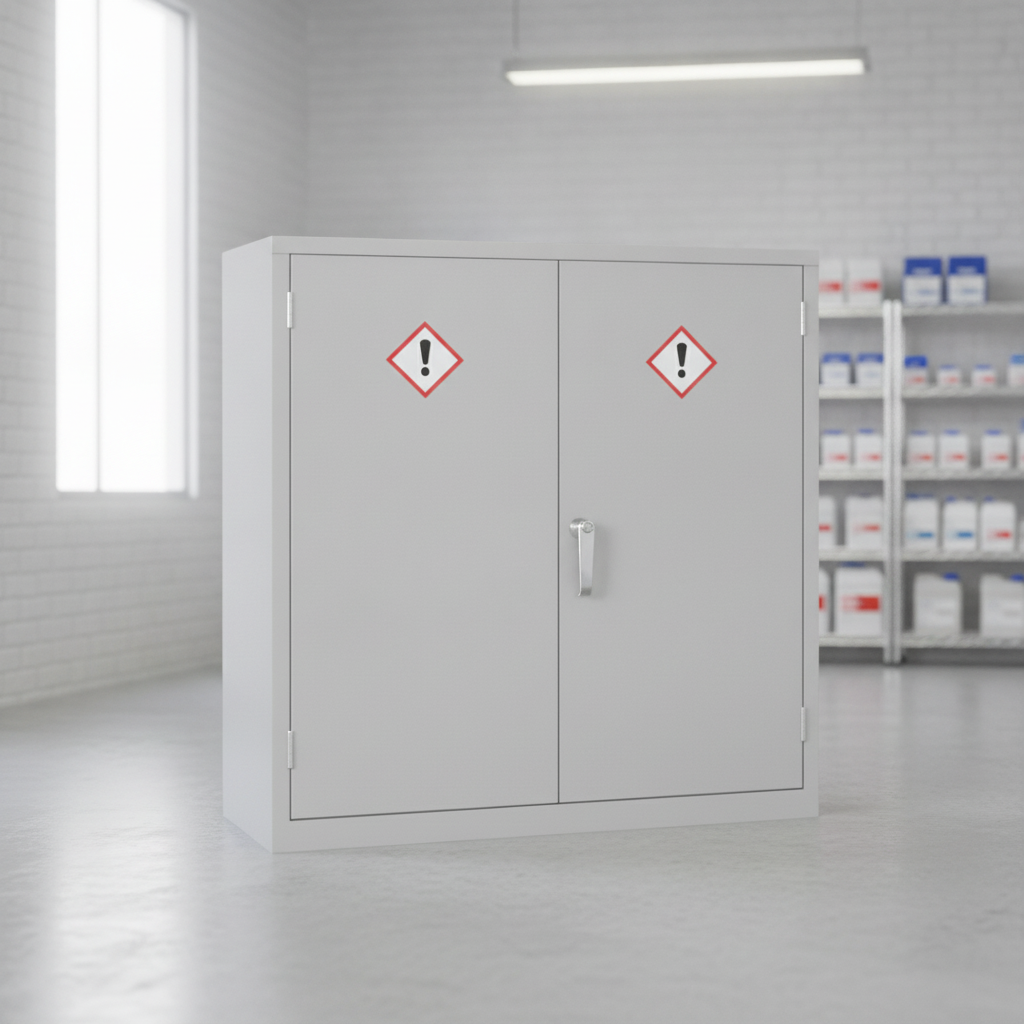 Steel Double Door COSHH Cabinet 30L for Safe Chemical Storage