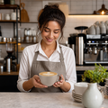 Porcelain Smoke Cappuccino Cup 12oz for Stylish Cafés (Pack of 6)