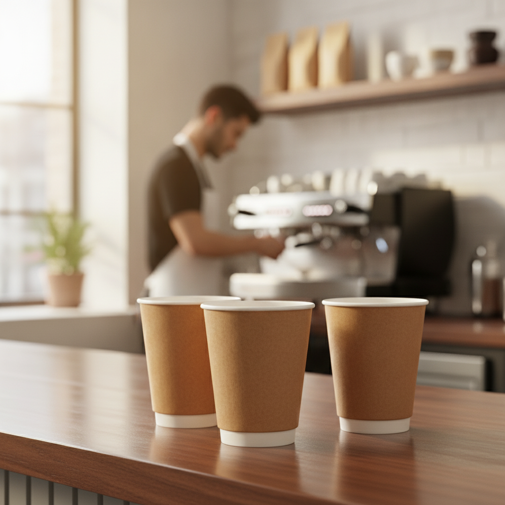 Cardboard Double Wall Coffee Cups 340ml for Takeaway Services (Pack of 25)