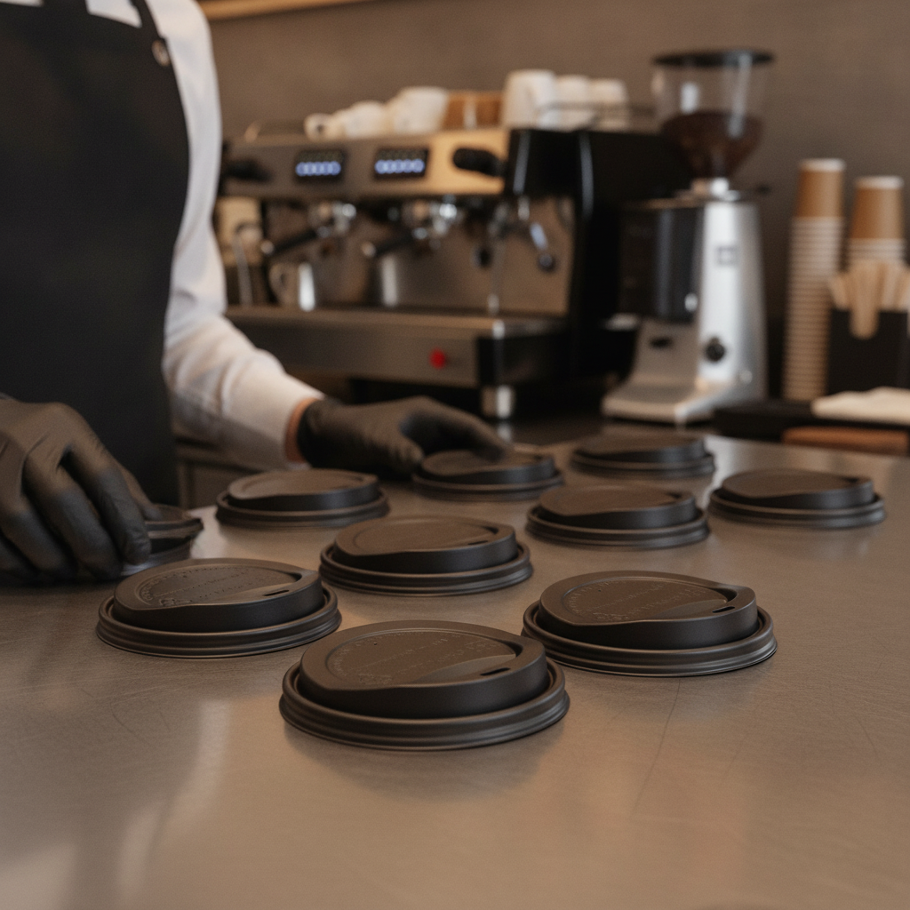 CPLA Coffee Cup Lids 340ml for Takeaway Beverages (Pack of 1000)