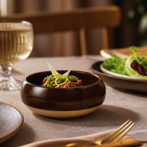 Bowls Brown 120mm Brown Vitrified Ceramic for Stylish Dining (Pack of 12)