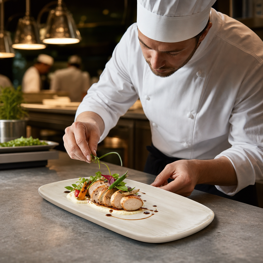 Oblong Plates 288x152mm Vitrified Ceramic for Professional Plating (Pack of 12)