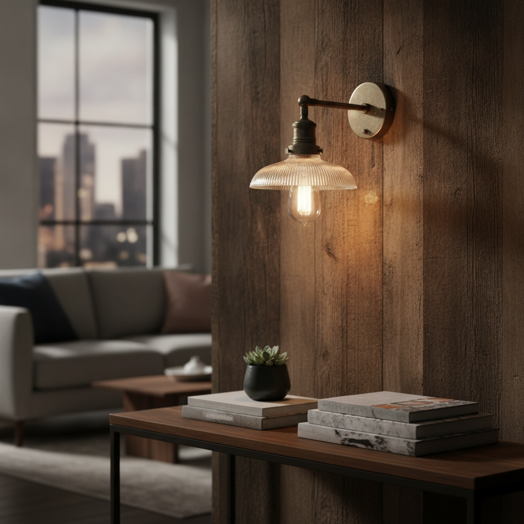 Glass Dome Wall Light 255mm for Stylish Indoor Spaces