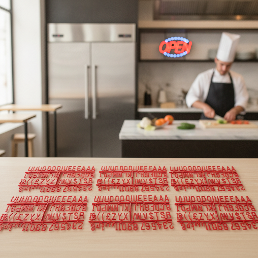 Red Plastic Letter Set for Peg Boards (Pack of 6)