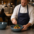 Deep Bowls Dark 225mm Blue Stoneware for Catering (Pack of 4)