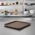 Polyethylene Brown Square Food Storage Container Lid for Food Preparation