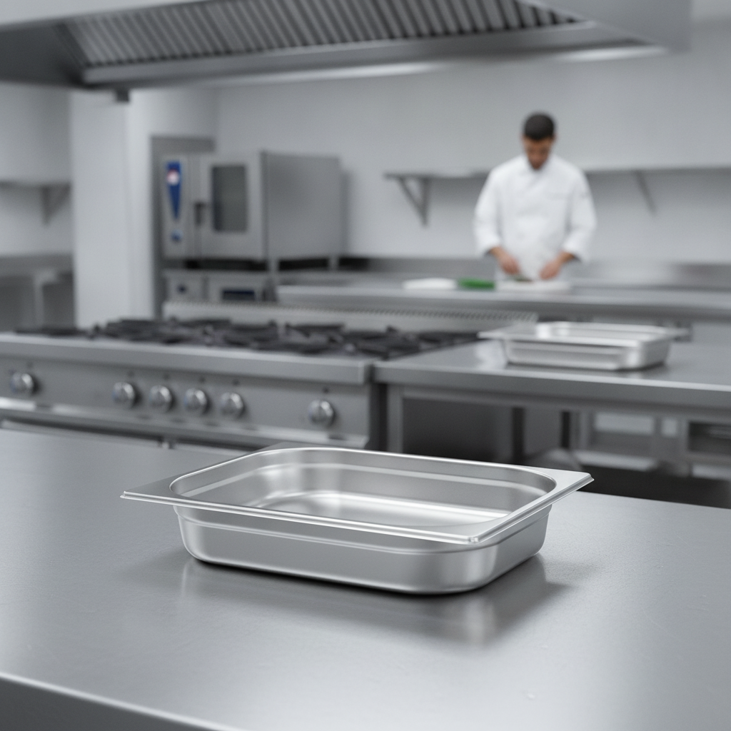 201 Stainless Steel 1/2 Gastronorm Tray 40mm for Commercial Use