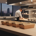 Compostable Paper Food Boxes 1050ml for Takeaway Services (Pack of 150)