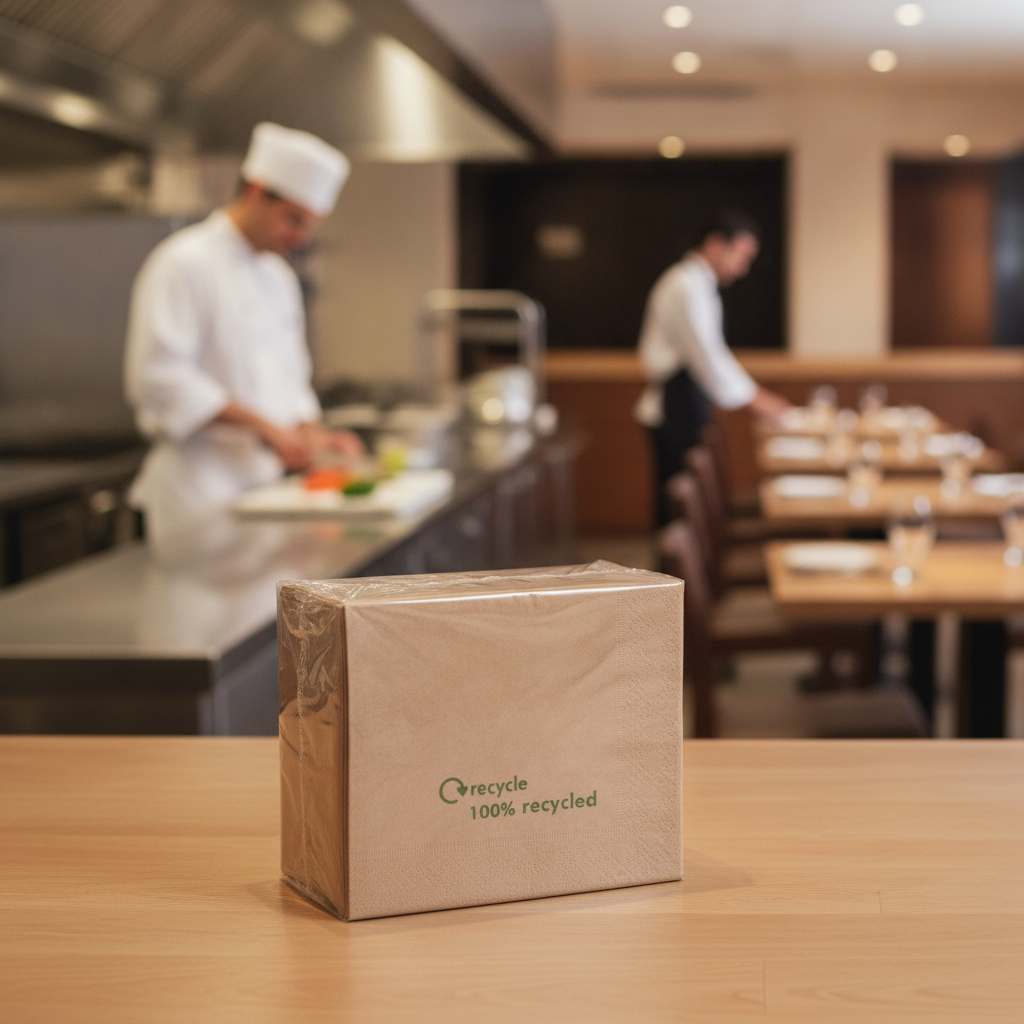 Recycled Paper Lunch Napkins 33x33cm for Catering & Hospitality (Pack of 2000)