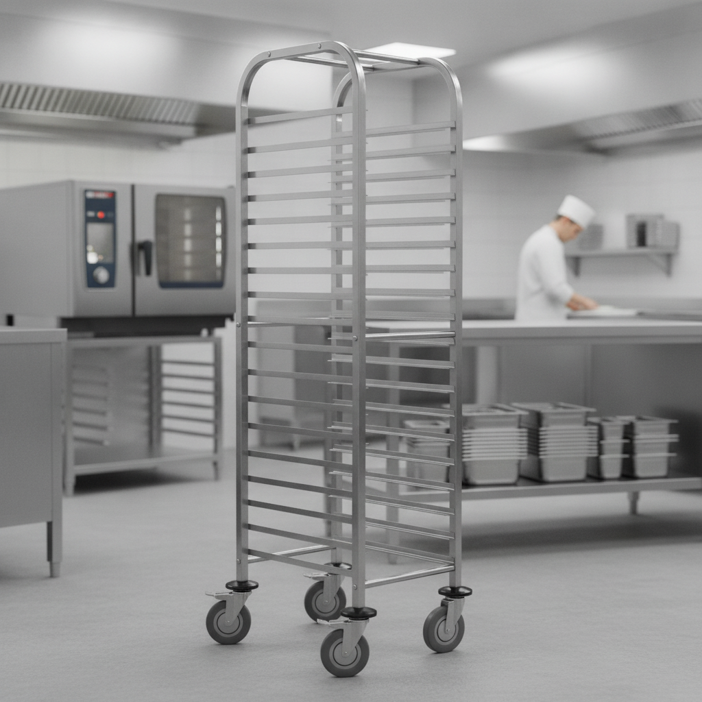 Stainless Steel Gastronorm Racking Trolley 20 Level for Commercial Use