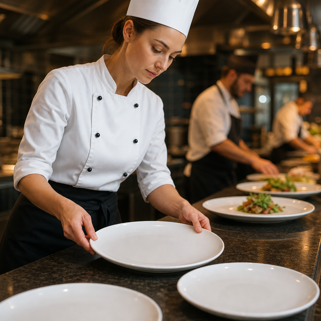 Coupe Plates 250mm Porcelain for Catering Environments (Pack of 12)