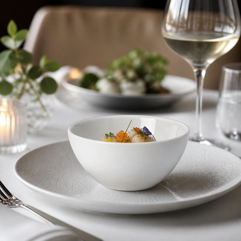 Monaco White Porcelain Bowls 130mm for Fine Dining - Pack of 12