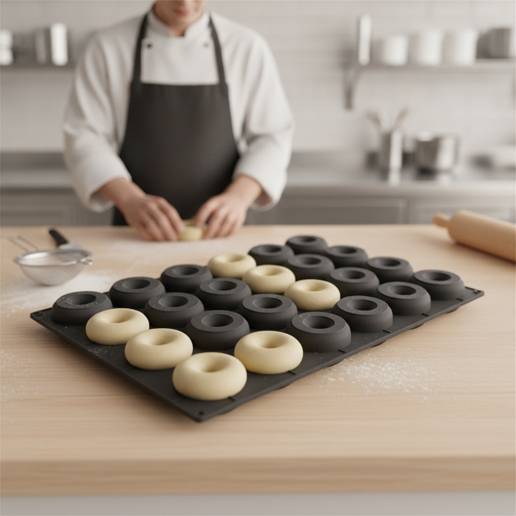 Silicone 24 Donut Mould 400x600mm for Baking