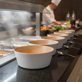 Melamine Wood-Effect Bowl 200mm for Buffets (Pack of 1)