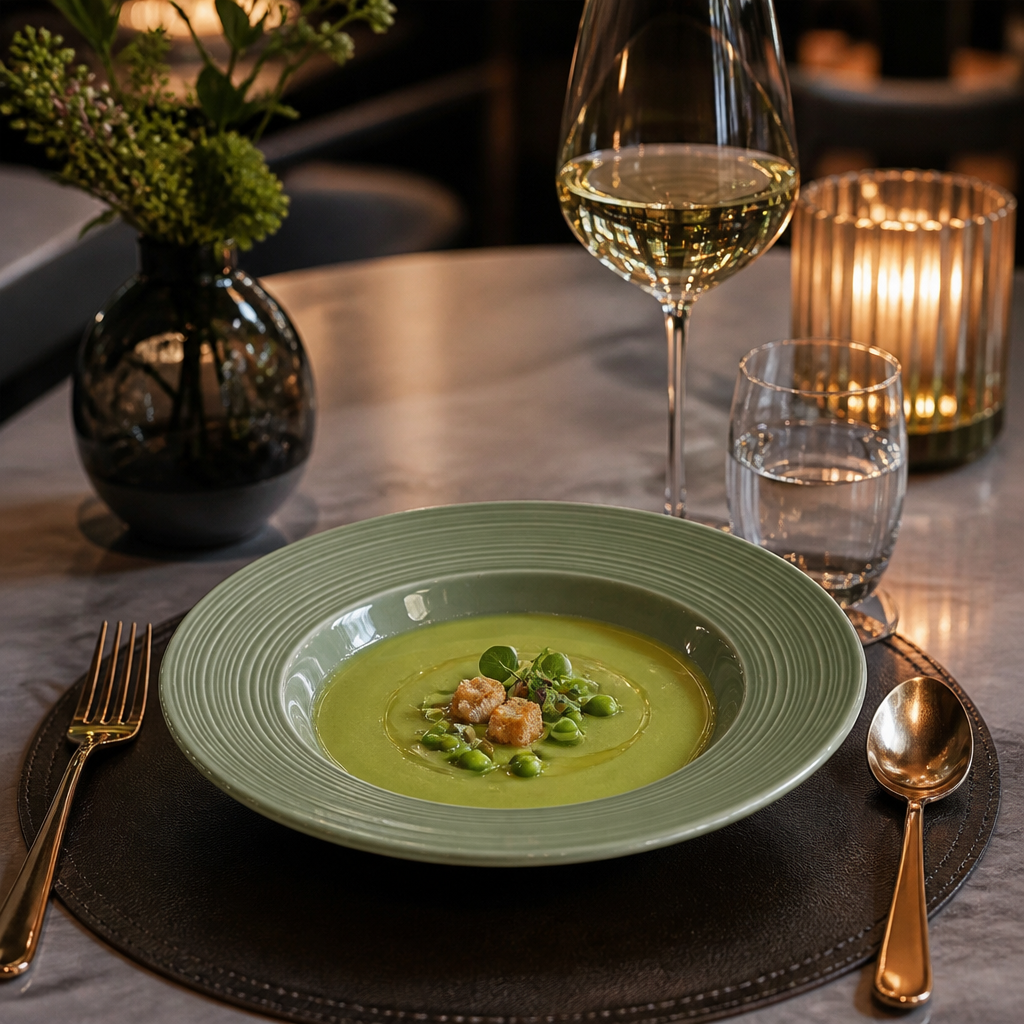 Concorde Rim Soup Plates Green 240mm for Upscale Dining - Pack of 12